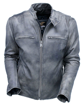 Vintage Brown Rebel Rider Cafe' Racer Motorcycle Jacket #MA11026ZDN