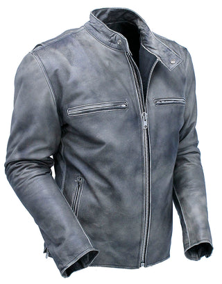 Vintage Brown Rebel Rider Cafe' Racer Motorcycle Jacket #MA11026ZDN