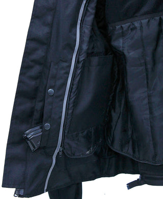 Men's Armor Filled Black Textile Jacket w/Reflector #MC36130AZK ()