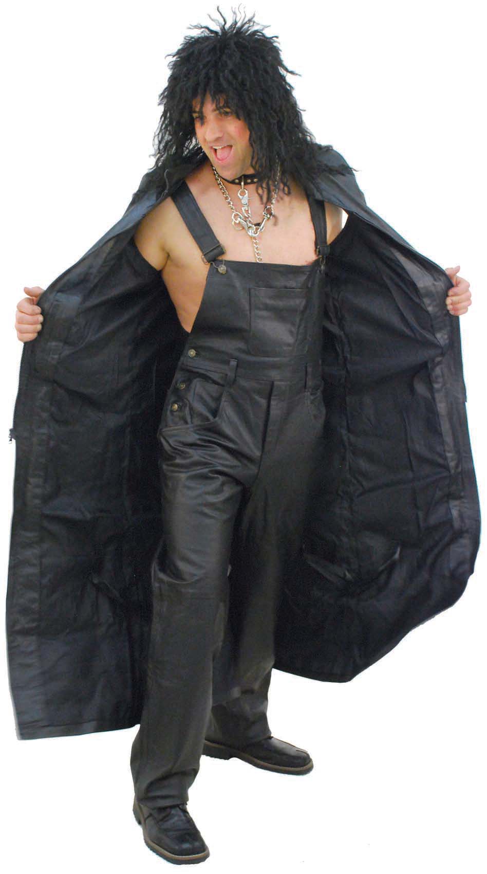 Biker Leather Bib Overalls #MP44K