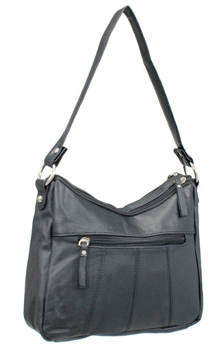 Black Leather Everyday Purse #P12061K