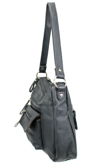 Black Leather Everyday Purse #P12061K