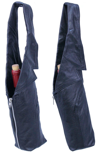 Leather Jacket Wine Bottle Carrier Bag Tote #P251104WINE