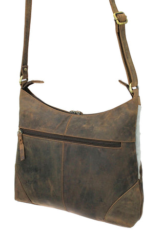 Hair-on Brown Leather Cow Purse #P26112HN