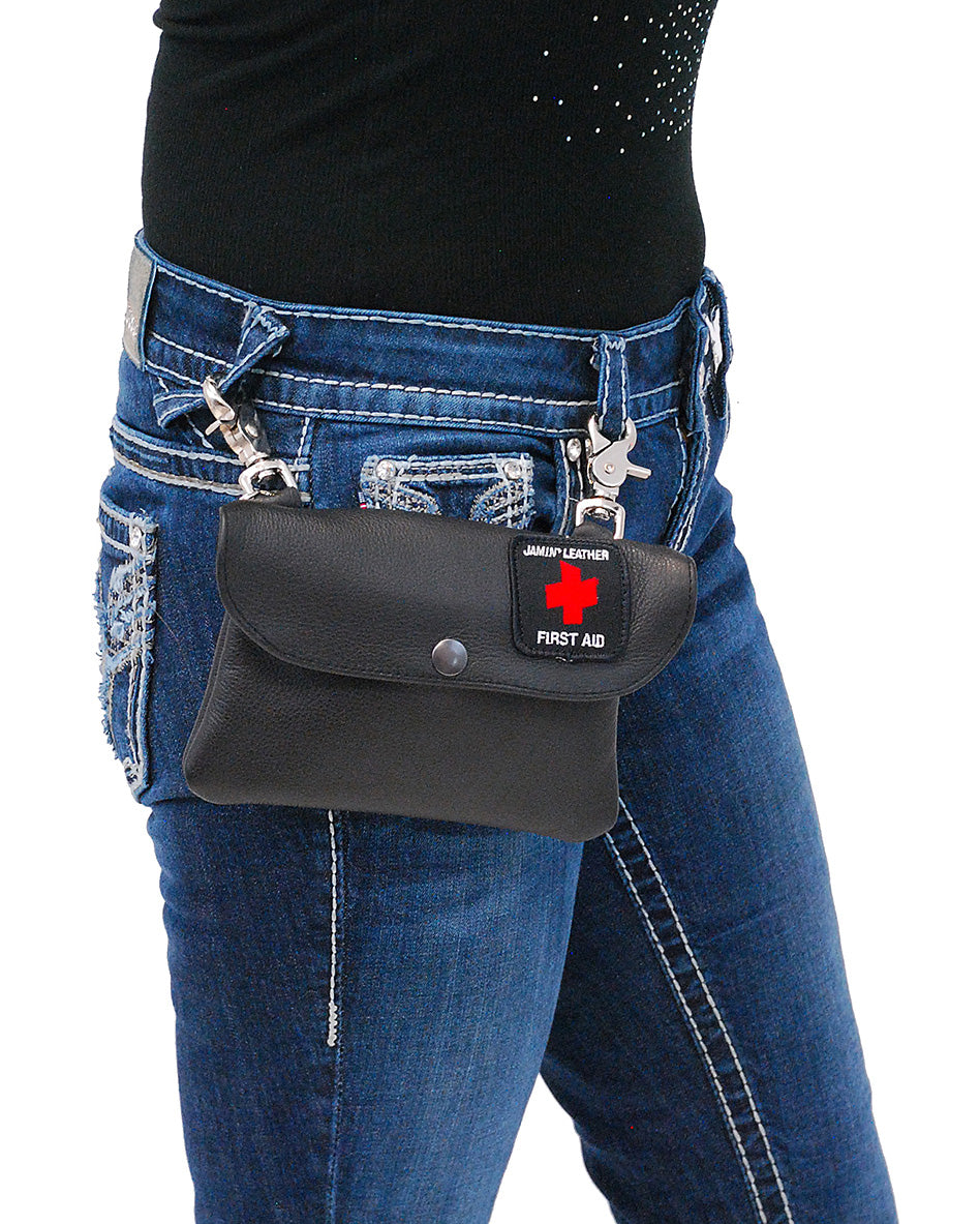 Leather First Aid Cross Body Pouch #PKK1607AID