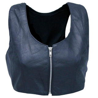 Sport Back Lambskin Leather Top with Zipper #VL3028SPORT (20)