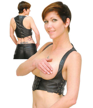 Buckle Up Leather Bustier - Bust Booster #VLH9021BK