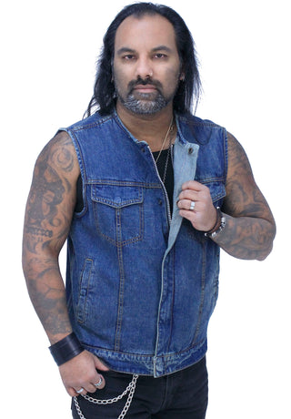 Blue Denim Club Vest w/Easy Access Pocket #VMC624GU