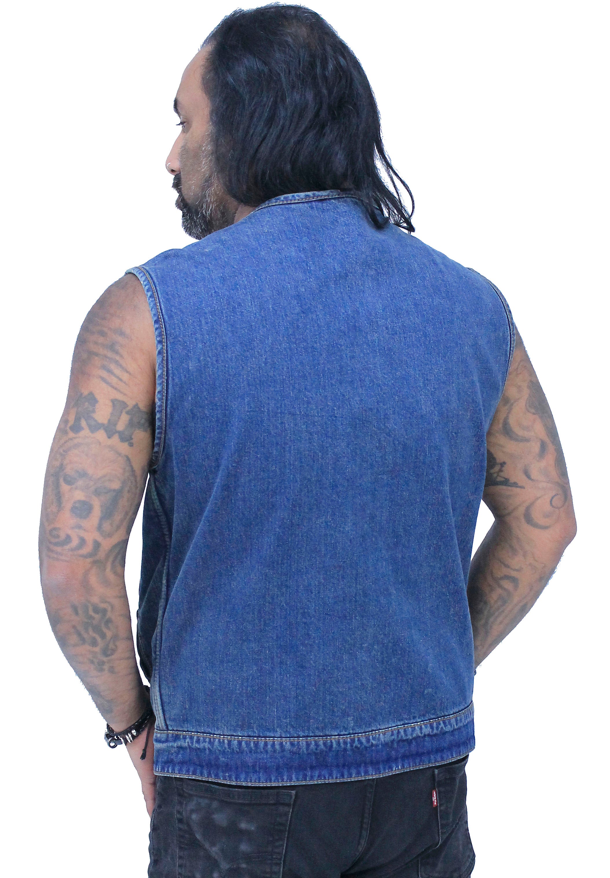 DENIMIO | ONI05100-3x3IDT 3x3 Indigo Twill Bio Wash Vest