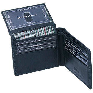 American flag RFID Bifold Leather Wallet in Black #WC040KFLAG