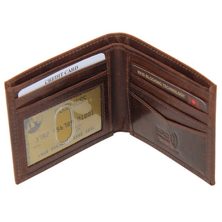 Oil Tanned Brown Premium Bifold w/RFID #WB54351NID