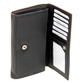 Black Soft Leather Clutch Wallet #WL3100K