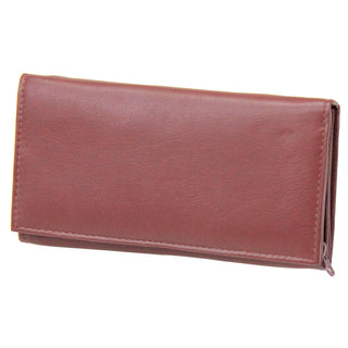 Burgundy Soft Leather Clutch Walle#WL3105R