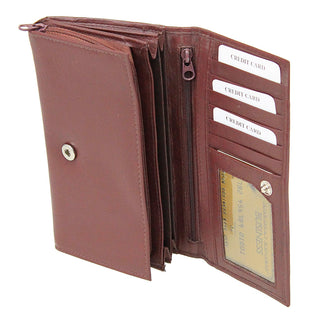 Burgundy Soft Leather Clutch Walle#WL3105R
