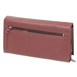 Burgundy Soft Leather Clutch Walle#WL3105R