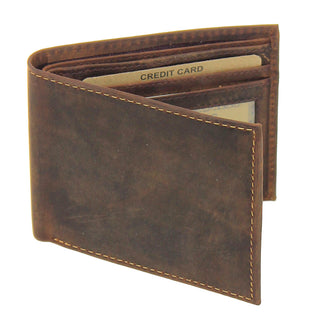Vintage Brown Bifold RFID Wallet w/ID Window #WM13011NID