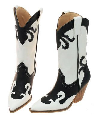 Black and White Holstein Cowgirl Boots #BLC10KW-UNIQ