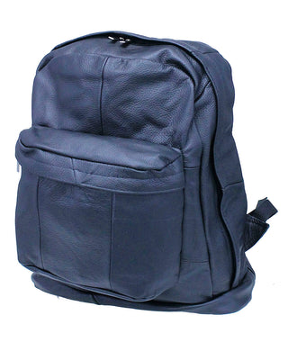 Black Heavy Cowhide Leather Backpack #BP316K
