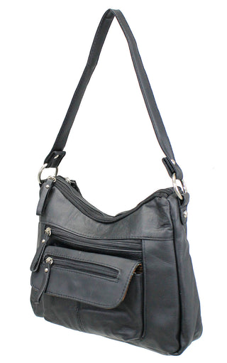 Black Leather Everyday Purse #P12061K