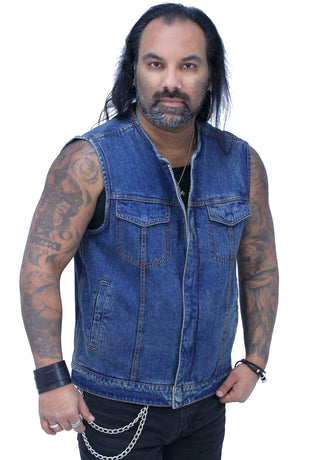 Blue Denim Club Vest w/Easy Access Pocket #VMC624GU