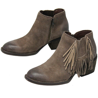 Born Vintage Taupe Fringed Ankle Boot #BL26517ZFT