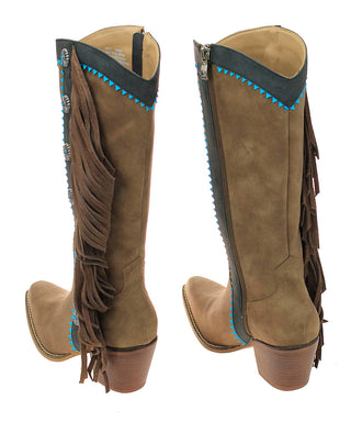 Brown Fringe and Concho Western Boots #BLC05N-GIZ14