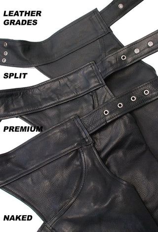 (d) Brown Fringe Premium Leather Chaps - Special #C116FKN (2X-4X)