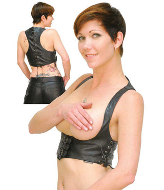 Buckle Up Leather Bustier - Bust Booster #VLH9021BK