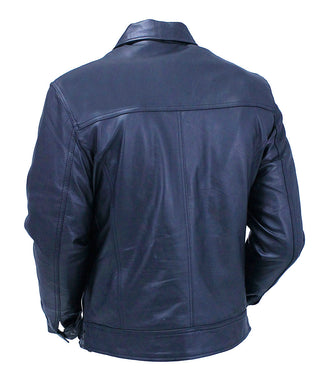 Classic 1950’s Black Leather Jacket with Zip Out Lining #M1956GZK