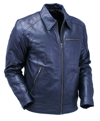 Classic 1950’s Black Leather Jacket with Zip Out Lining #M1956GZK