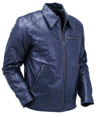 Classic 1950’s Black Leather Jacket with Zip Out Lining #M1956GZK