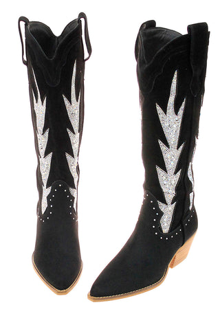 Crystal Inlay Tall Cowgirl Boots #BLC10SK-KOKIE