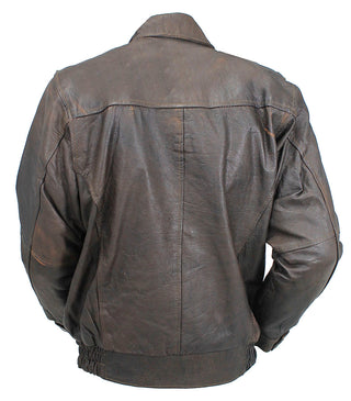 Economy Brown Leather A2 Bomber Jacket - Special #M9991N (S,M)