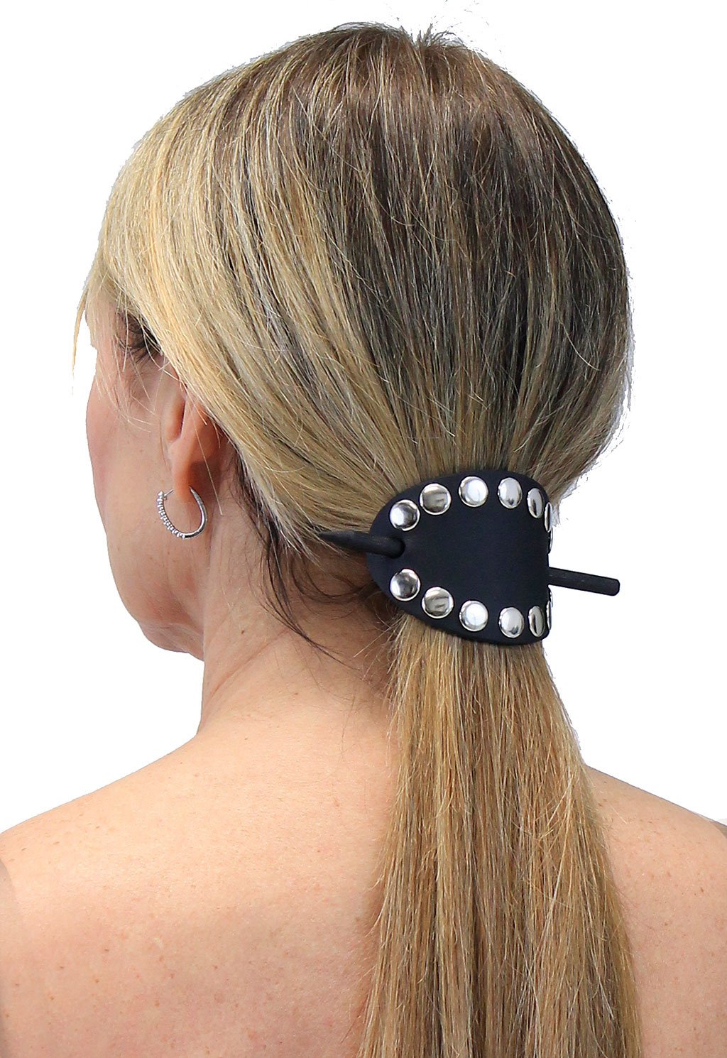 Black Studded Stick Barrette #AH101SK