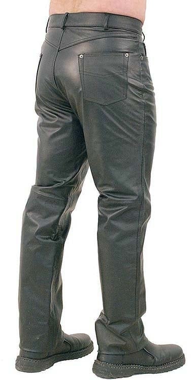 Button Fly Leather Pants for Men #MP1140BT