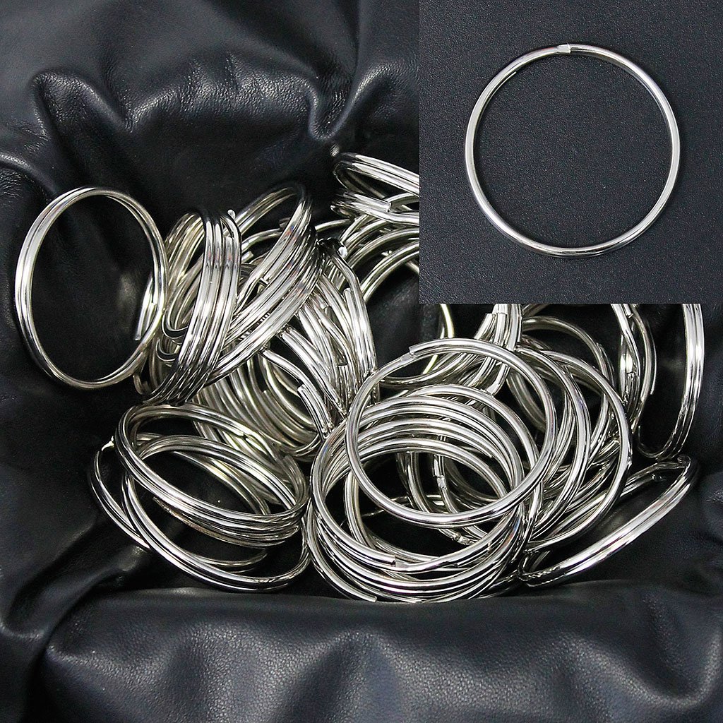 50 pcs Extra Large 2" Nickel Silver Split Key Rings #ZKEY7642S