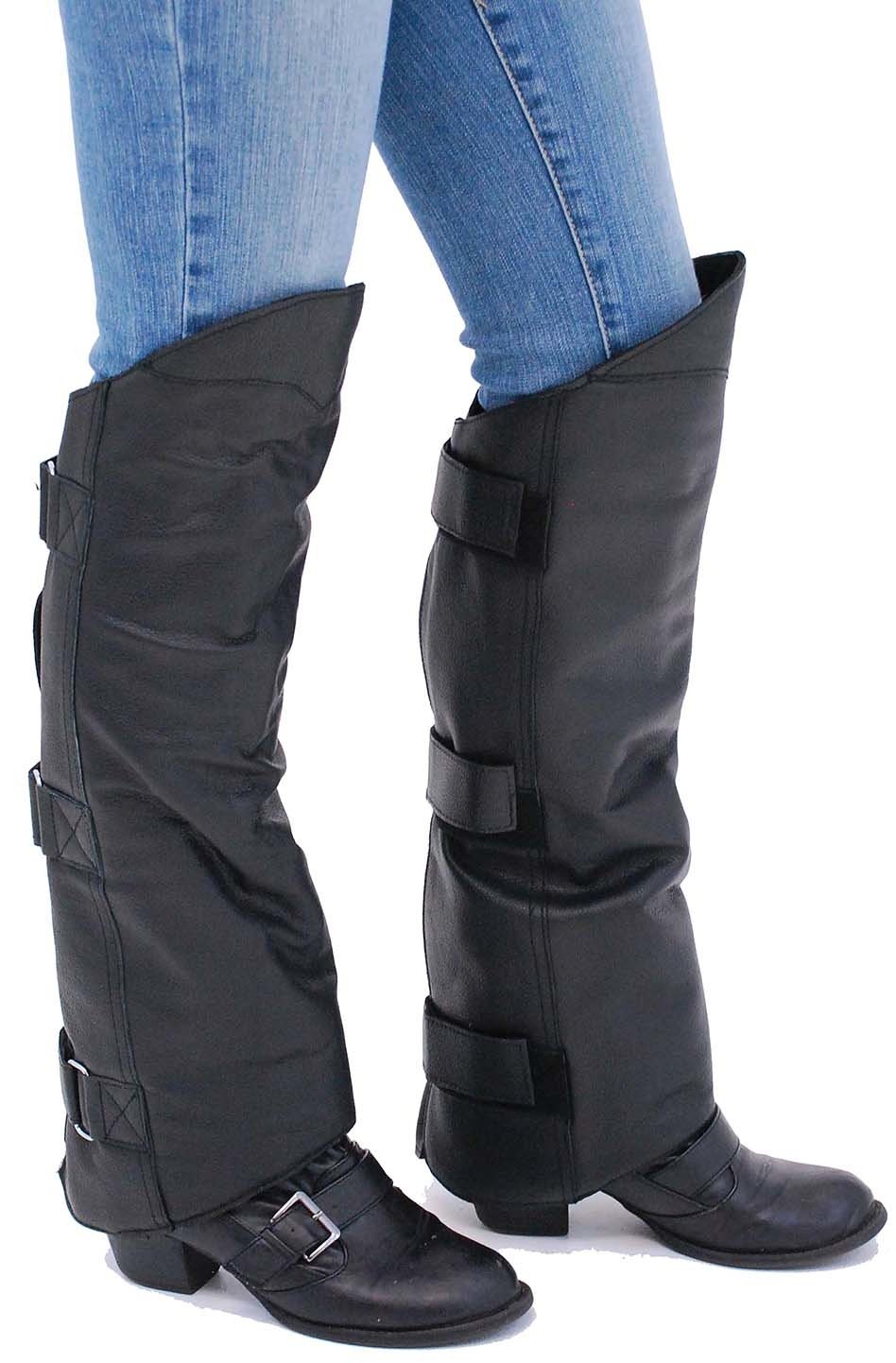 Heavy Leather Shin Chaps / Half Chaps #A199K