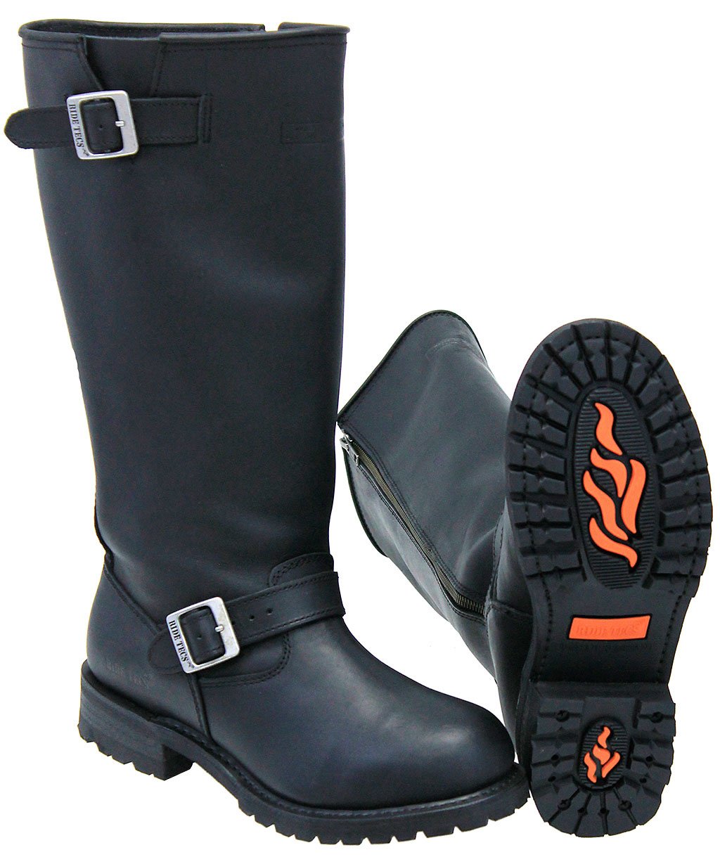 Men's 16 in Tall Engineer Zipper Boots Wide #BM1444ZWK – Jamin