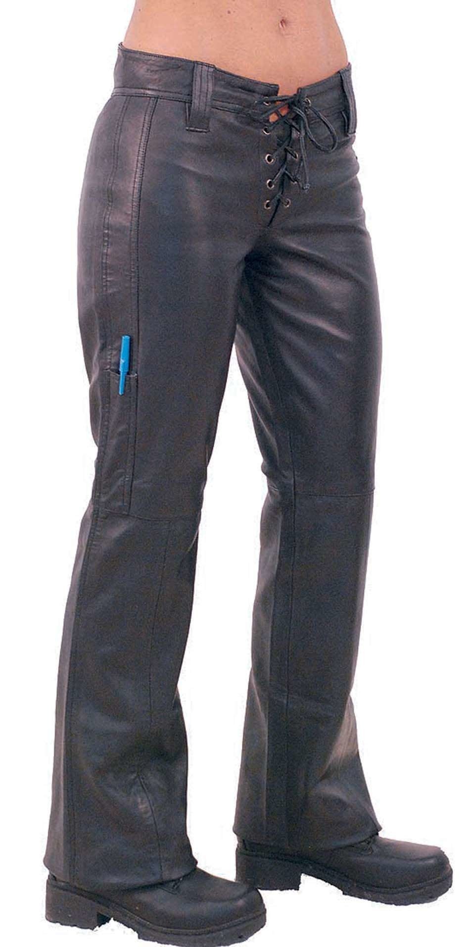 Bell Bottom Lace Up Leather Pants #LP505LL (4-6, 16)