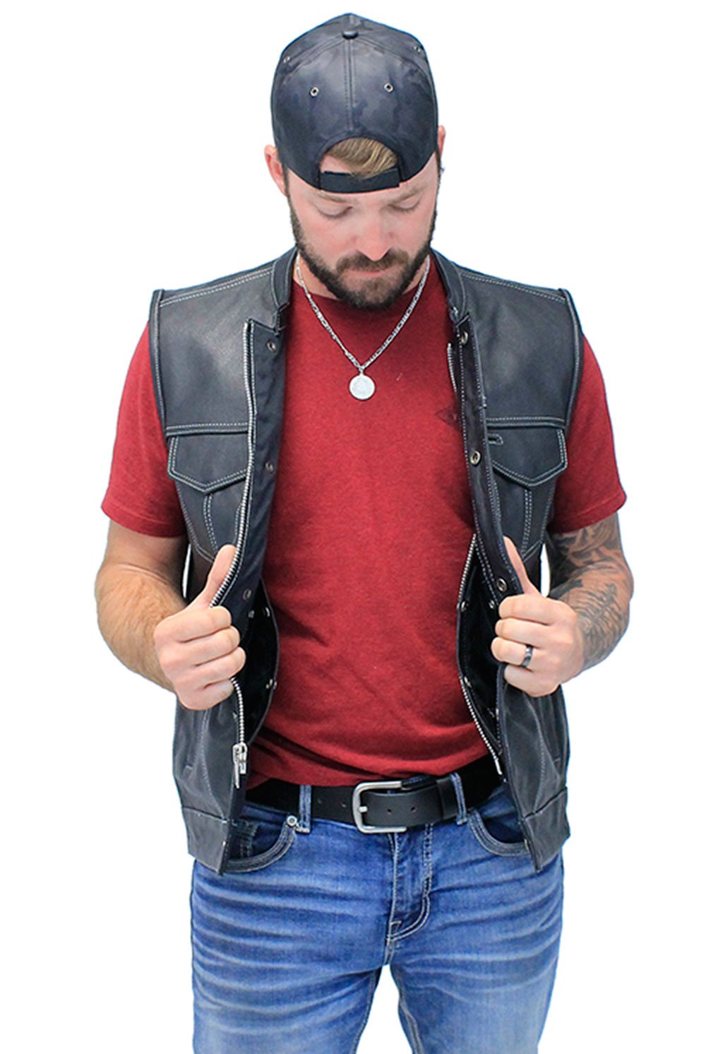 Concealed Pocket USA Flag Club Vest w/Easy Access Pocket #VM6665GFK