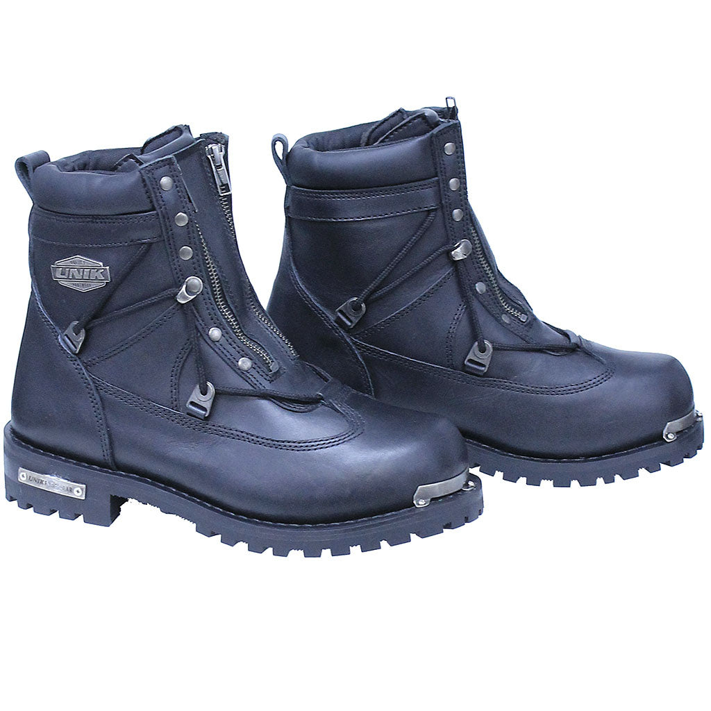 Men's Double Zipper Motorcycle Ankle Boot #BM10006ZZK – Jamin Leather®