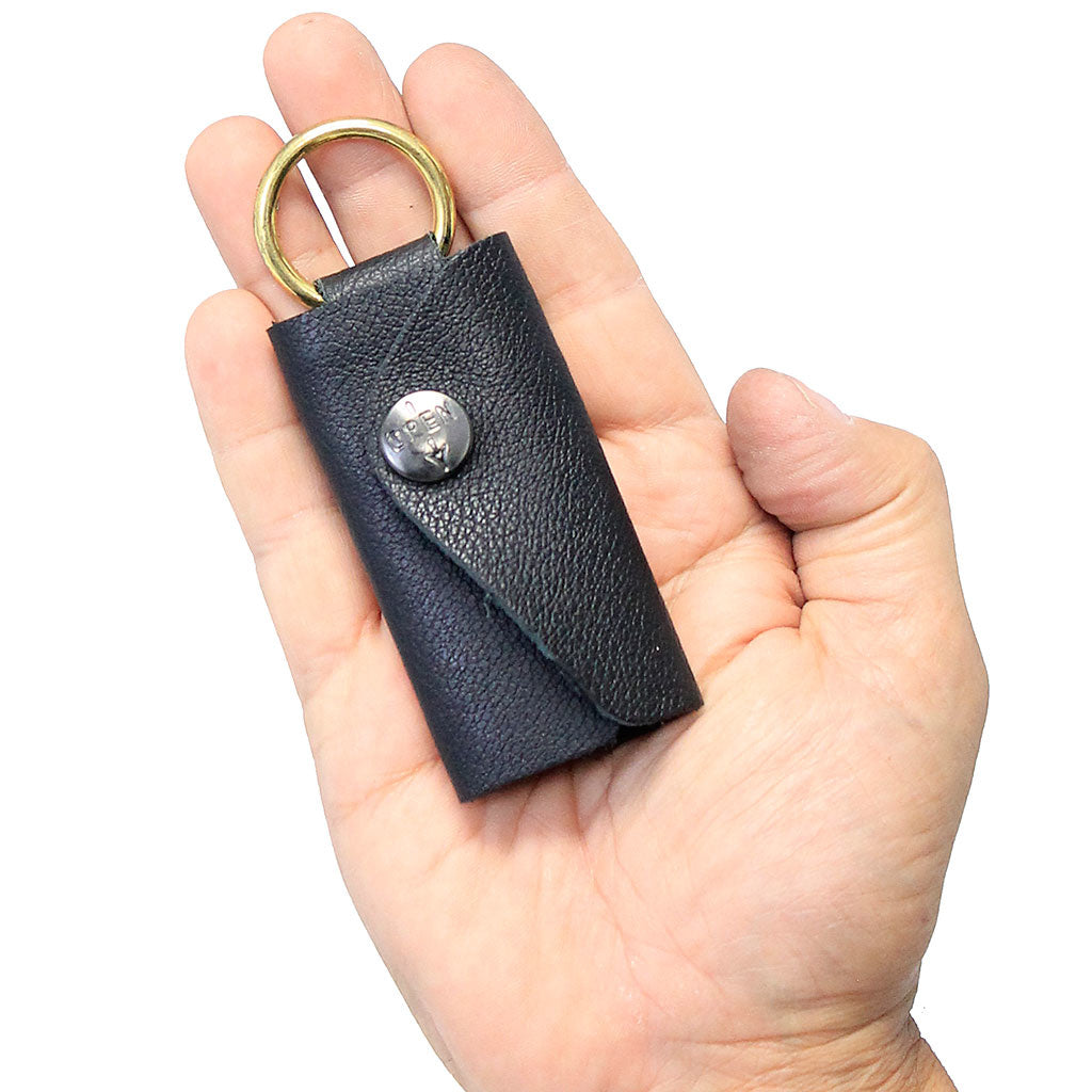 4 Key Leather Key Case with Finger Ring #AC22040GR