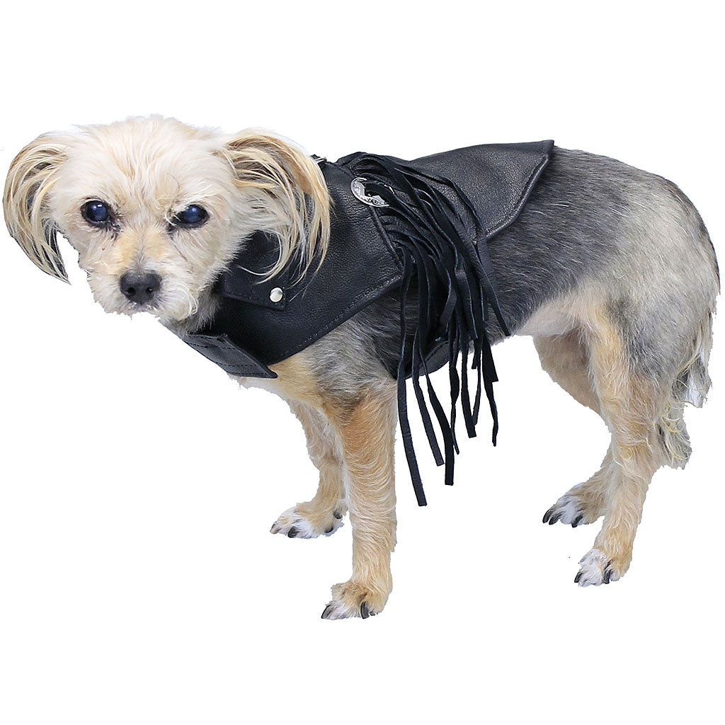 Doggie Fringed Leather Jacket - Genuine Leather Made in USA #DC2402FCK