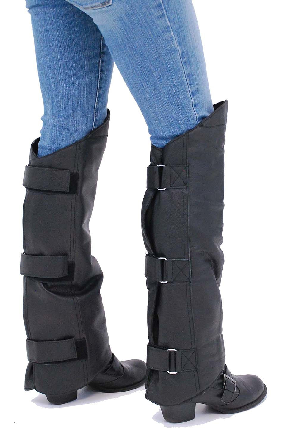 Heavy Leather Shin Chaps / Half Chaps #A199K