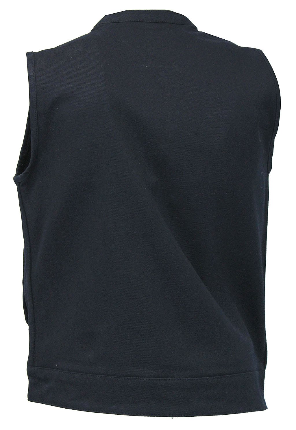 Men's Heavy Denim Black Club Vest w/Easy Access #VMC629GZK