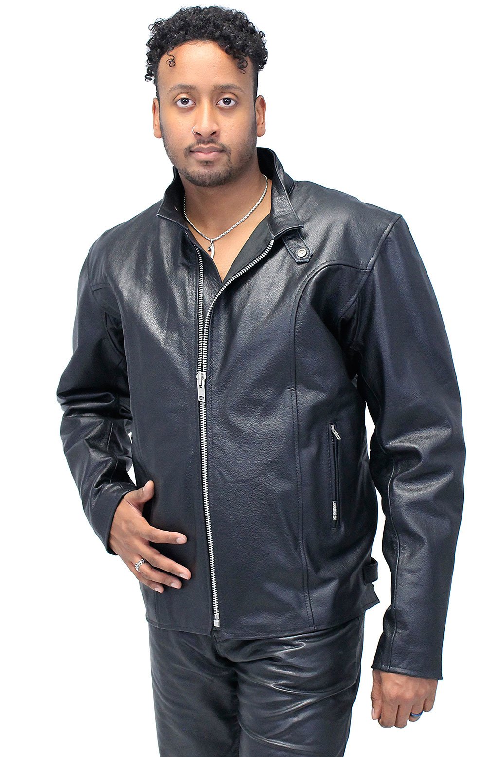 TALL SIZE - Iron Racing Leather Jacket #M570ZT