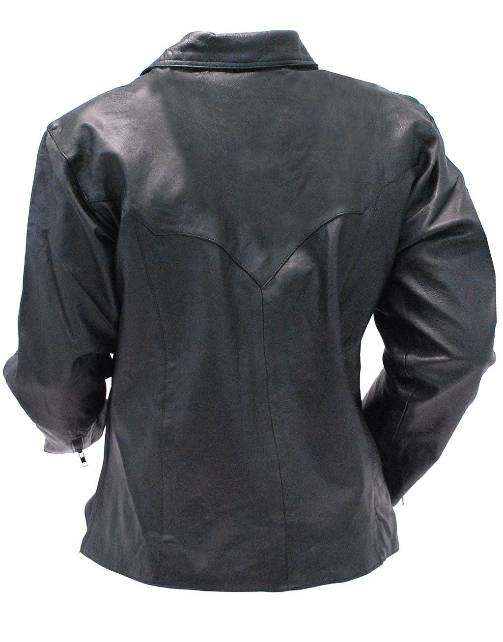 Black Leather Lace Up Pullover Shirt with Side Zippers #MS854LK (XS-M)