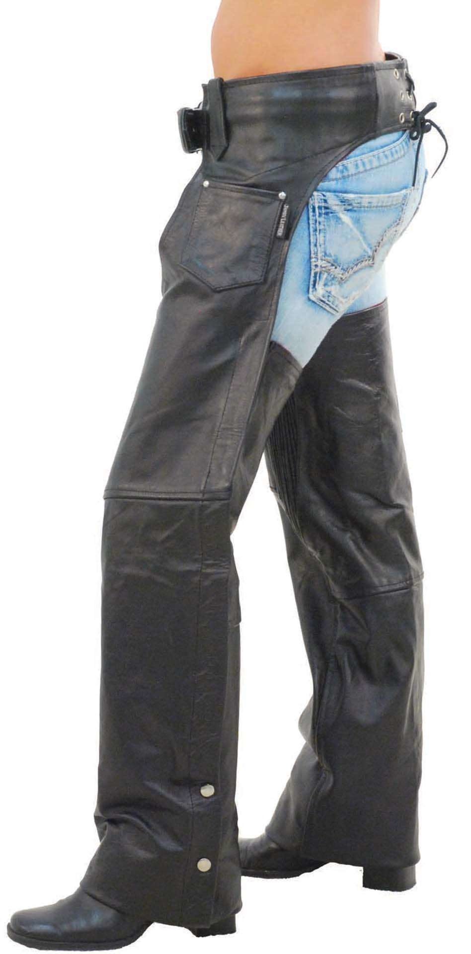 Comfort Stretch Thigh Premium Buffalo Leather Chaps #C9901 (XS-S, 2X-5X)