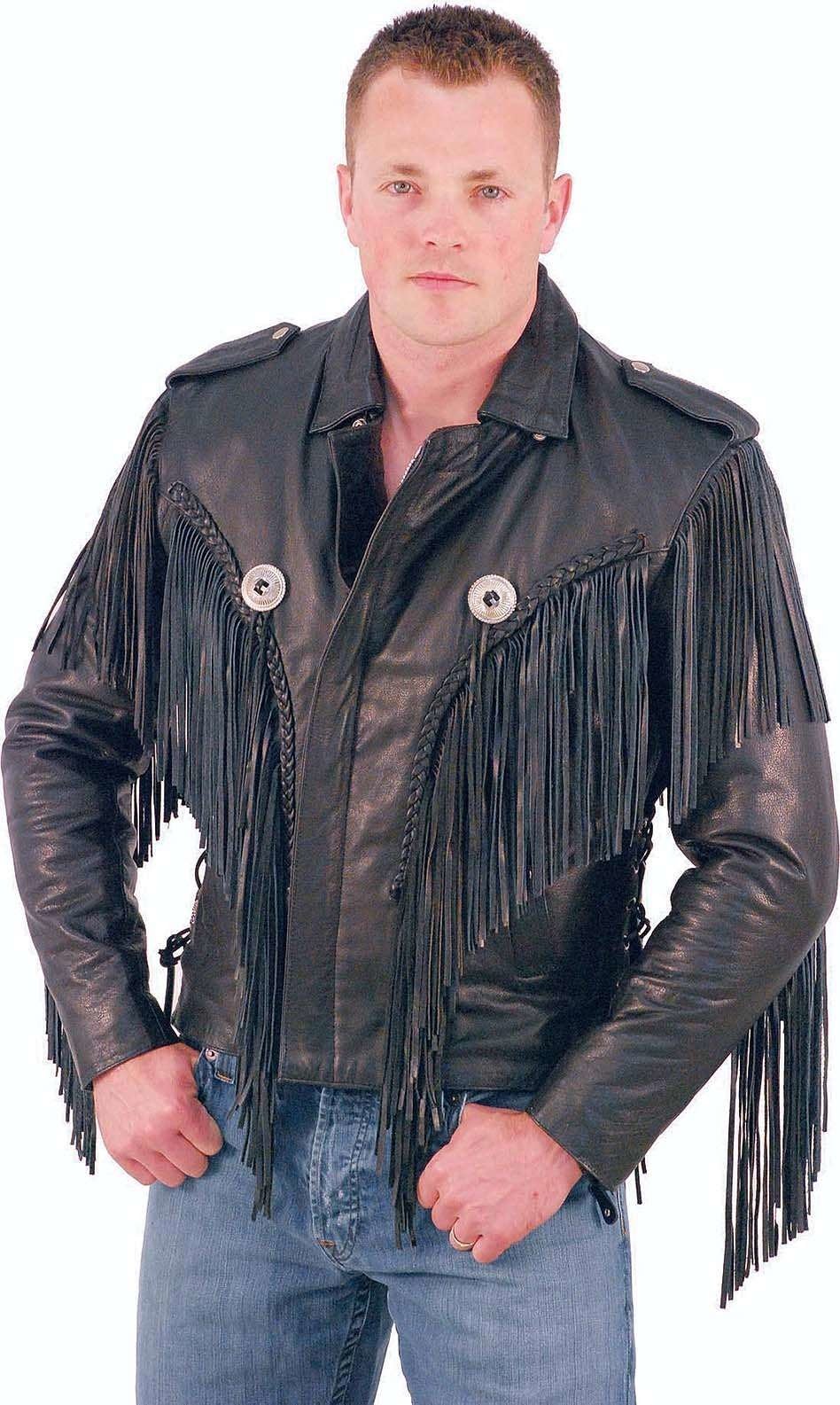 Moto Fringe Jacket for Men | Lambskin Leather Jacket Suede | good Genuine Leather