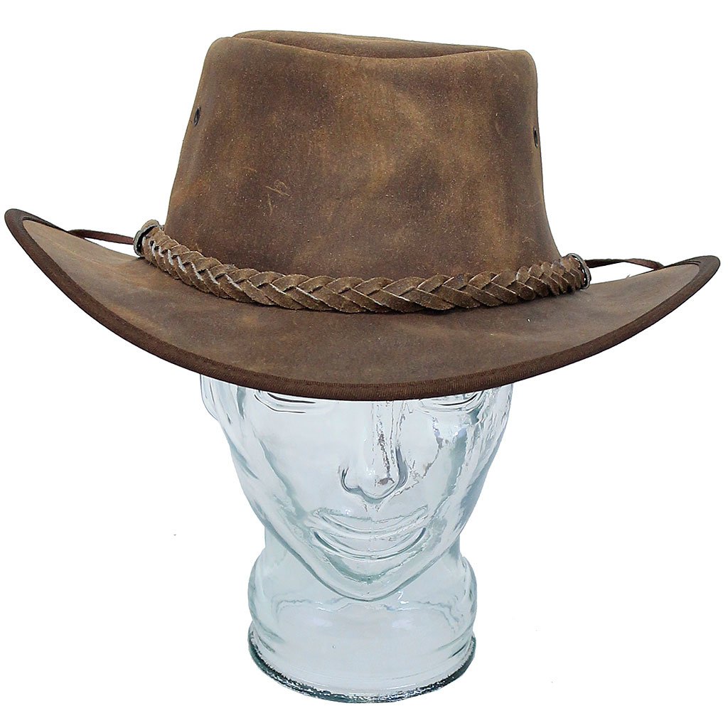 Crazy Horse Rustic Brown Cowboy Hat w/Braid #H1271SBN